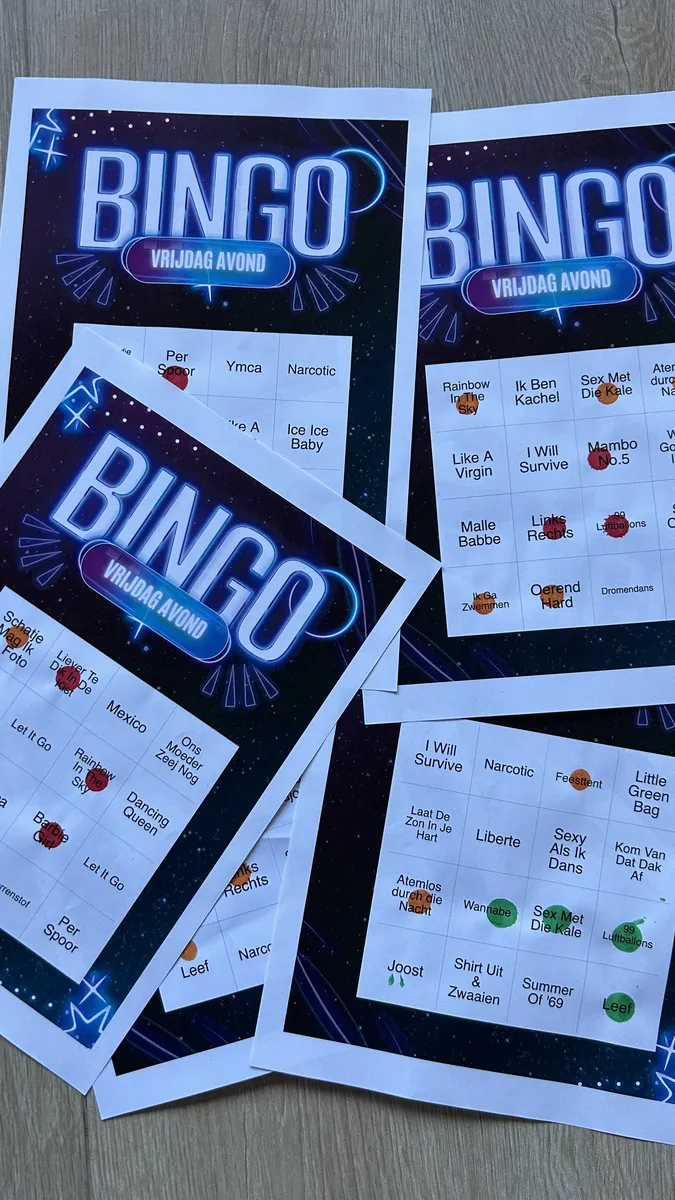 Swingo bingokaarten van O-Ke Entertainment klaar voor de volgende ronde